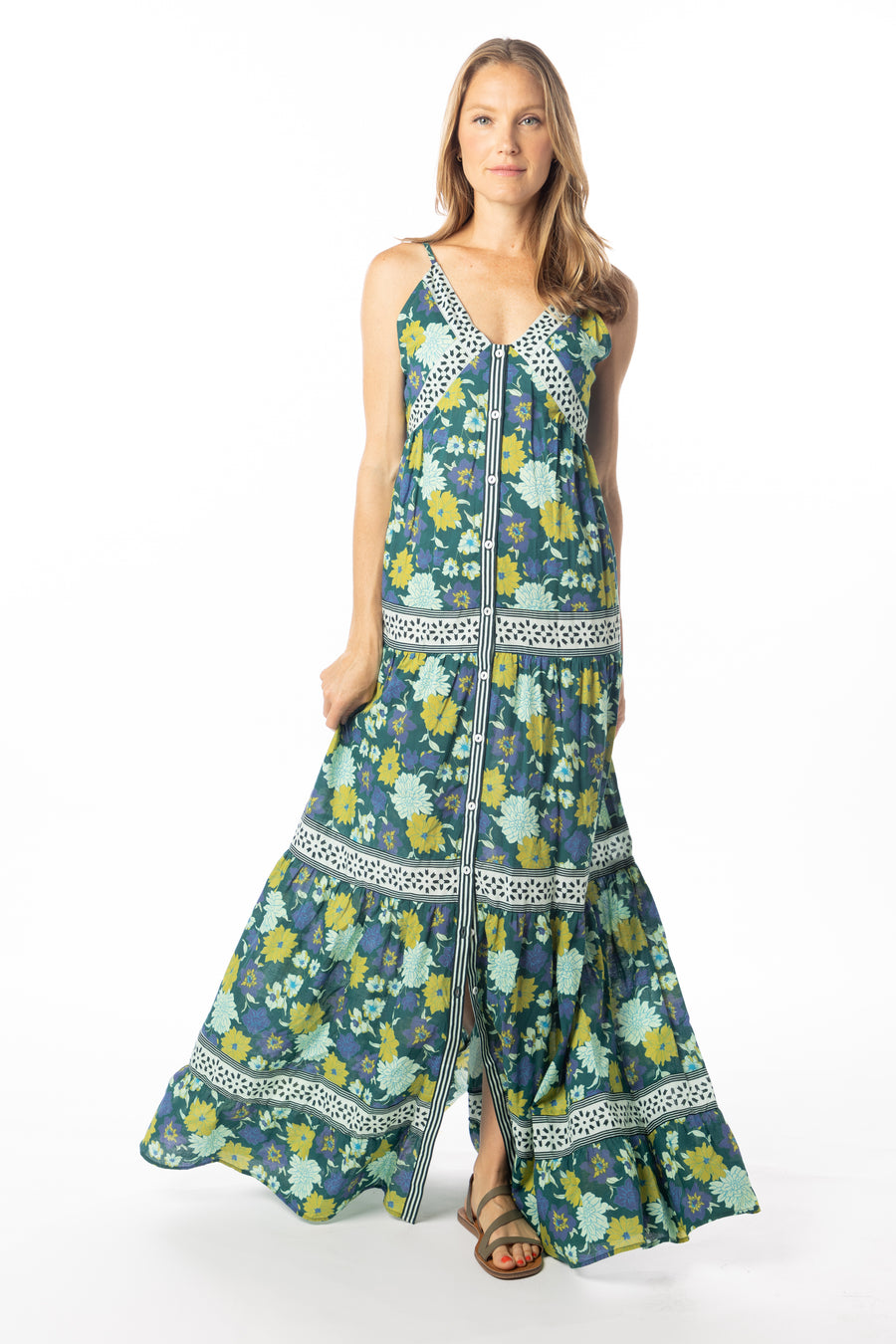 Cecillia Dress | Teal Maxi Dress | Spring Wear | Bindu Clothing