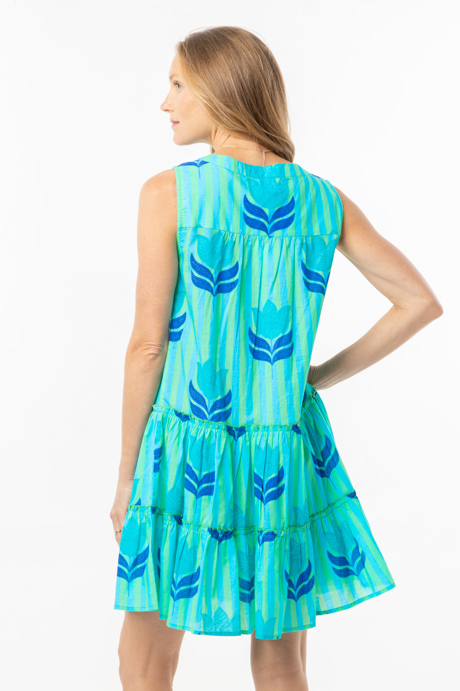 Virginia Dress | Turquoise Tulip | Summer 25 | Bindu Clothing