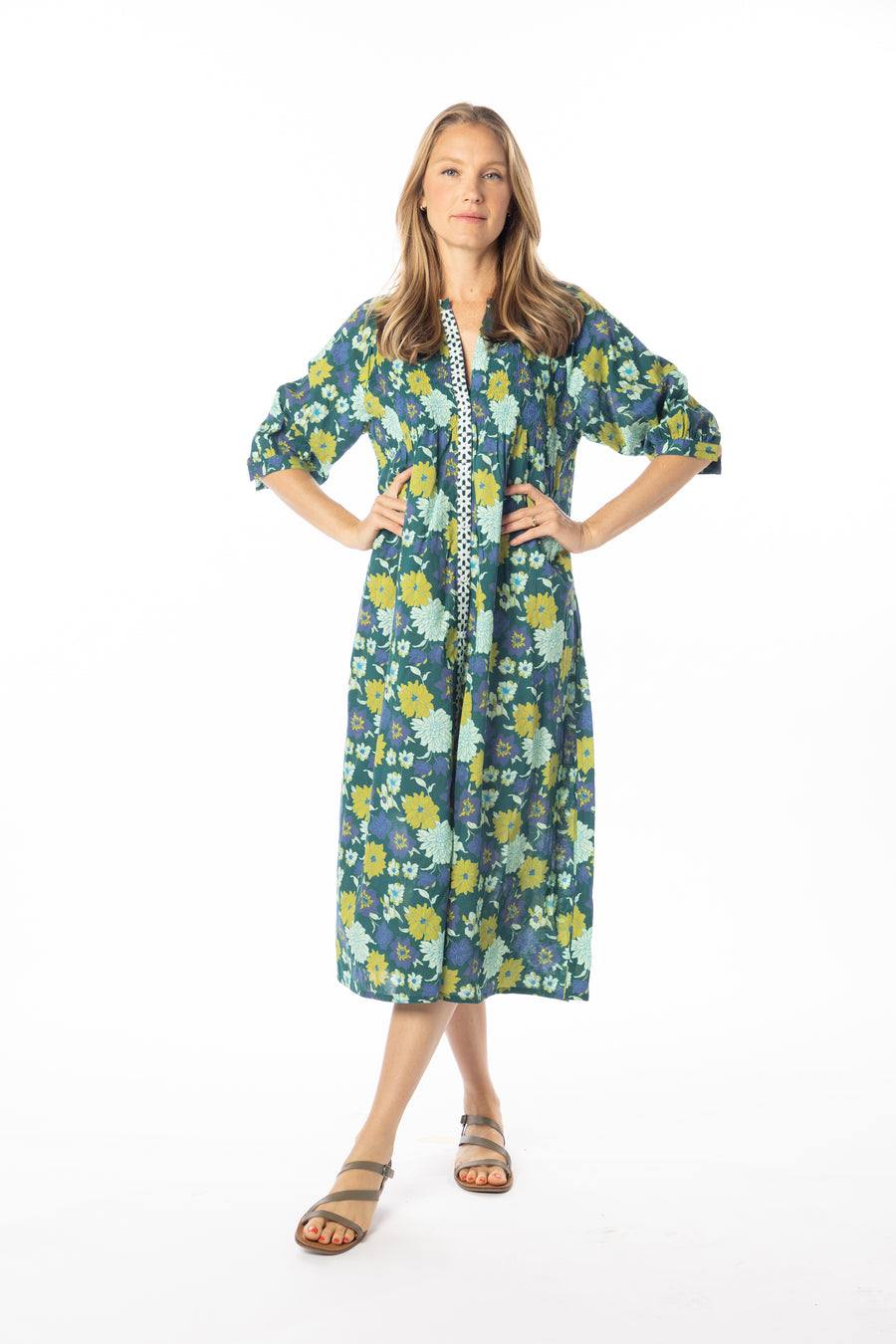 Yvette Dress | Teal | Spring | Bindu Clothing