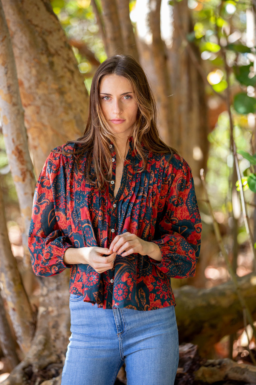 Clementina Blouse. Red